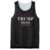 Donald Trump Won In The Election American Flag Trump 2024 Mesh Reversible Basketball Jersey Tank