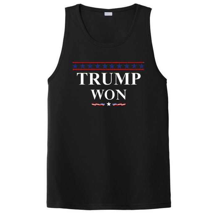 Donald Trump Won In The Election American Flag Trump 2024 PosiCharge Competitor Tank