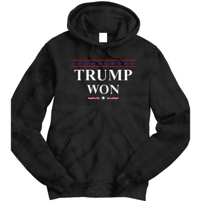 Donald Trump Won In The Election American Flag Trump 2024 Tie Dye Hoodie