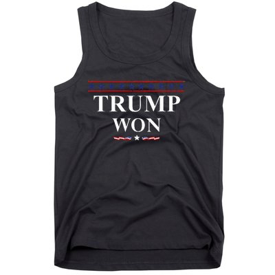 Donald Trump Won In The Election American Flag Trump 2024 Tank Top