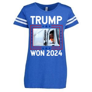 Donald Trump Won 2024 Election Inauguration Trump Garbage Enza Ladies Jersey Football T-Shirt