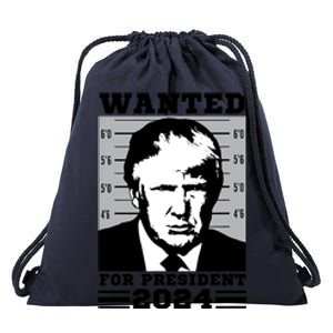 Donald Trump Wanted For President 2024 President Trump Mugshot Drawstring Bag