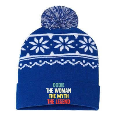 Dodie The Woman The Myth The Legend Gift For Dodie USA-Made Snowflake Beanie