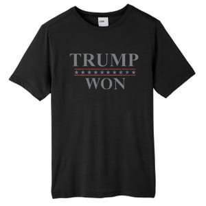 Donald Trump Won In The Election American Flag Trump 2024 Tall Fusion ChromaSoft Performance T-Shirt