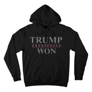 Donald Trump Won In The Election American Flag Trump 2024 Tall Hoodie