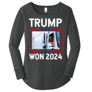 Donald Trump Won 2024 Election Inauguration Trump Garbage Women's Perfect Tri Tunic Long Sleeve Shirt