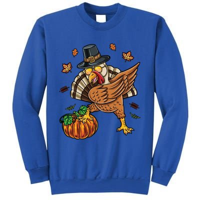 Dabbing Turkey With Pumpkin Thanksgiving Cute Gift Sweatshirt