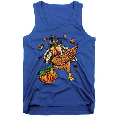 Dabbing Turkey With Pumpkin Thanksgiving Cute Gift Tank Top