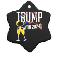 Donald Trump Won 2024 Election Inauguration Party Christmas Ceramic Star Ornament