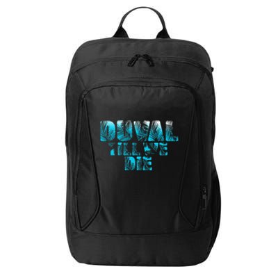 Duval Teal We Die Blue Beach Palm Florida Pride City Backpack