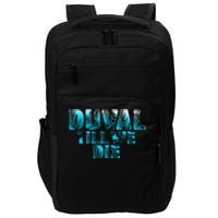 Duval Teal We Die Blue Beach Palm Florida Pride Impact Tech Backpack