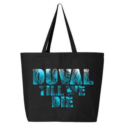 Duval Teal We Die Blue Beach Palm Florida Pride 25L Jumbo Tote