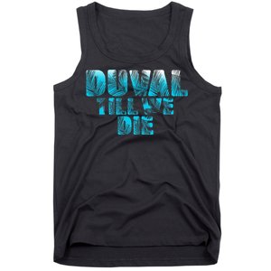 Duval Teal We Die Blue Beach Palm Florida Pride Tank Top