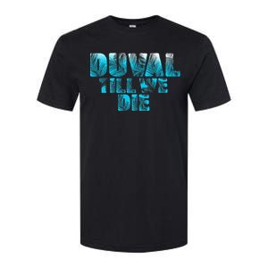 Duval Teal We Die Blue Beach Palm Florida Pride Softstyle CVC T-Shirt