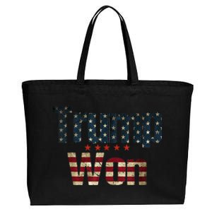 Donald Trump Won 2024 Election Inauguration Cotton Canvas Jumbo Tote