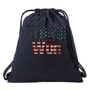 Donald Trump Won 2024 Election Inauguration Drawstring Bag