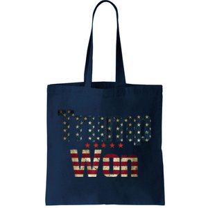 Donald Trump Won 2024 Election Inauguration Tote Bag