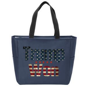 Donald Trump Won 2024 Election Inauguration Zip Tote Bag