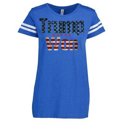 Donald Trump Won 2024 Election Inauguration Enza Ladies Jersey Football T-Shirt