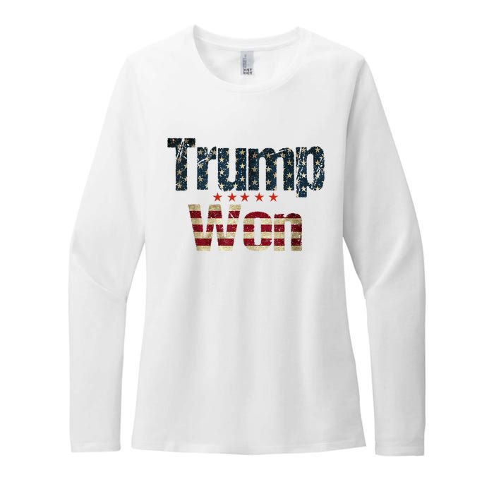 Donald Trump Won 2024 Election Inauguration Womens CVC Long Sleeve Shirt