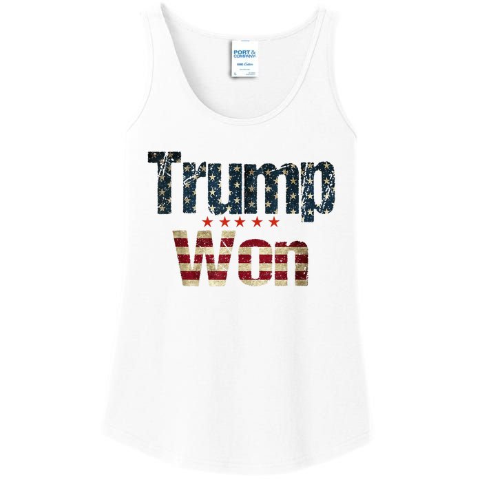 Donald Trump Won 2024 Election Inauguration Ladies Essential Tank