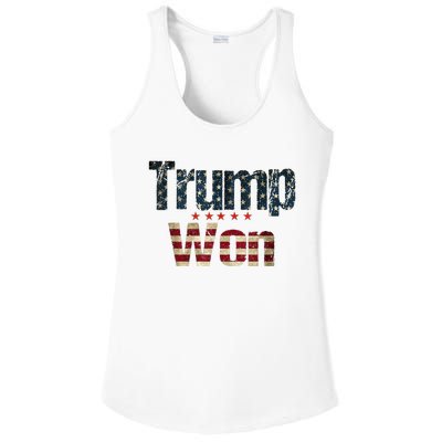 Donald Trump Won 2024 Election Inauguration Ladies PosiCharge Competitor Racerback Tank