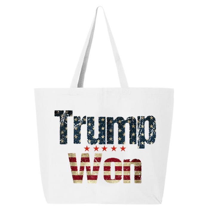 Donald Trump Won 2024 Election Inauguration 25L Jumbo Tote