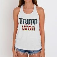 Donald Trump Won 2024 Election Inauguration Women's Knotted Racerback Tank