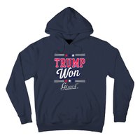 Donald Trump Won Get Over It 2024 Trump Won Election 2024 Hoodie