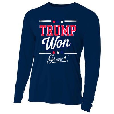 Donald Trump Won Get Over It 2024 Trump Won Election 2024 Cooling Performance Long Sleeve Crew