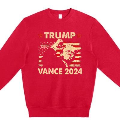 Donald Trump Won 2024 Election Inauguration Premium Crewneck Sweatshirt