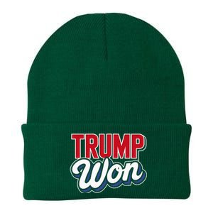 Donald Trump Won 2024 Election Republican Win Trump Won 2024 Knit Cap Winter Beanie