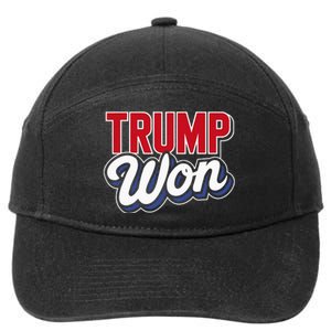 Donald Trump Won 2024 Election Republican Win Trump Won 2024 7-Panel Snapback Hat