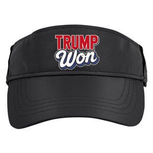 Donald Trump Won 2024 Election Republican Win Trump Won 2024 Adult Drive Performance Visor