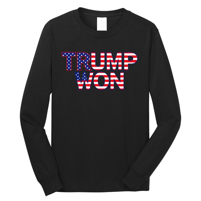 Donald Trump Won 2024 Election Republican Win Trump Won 2024 Long Sleeve Shirt