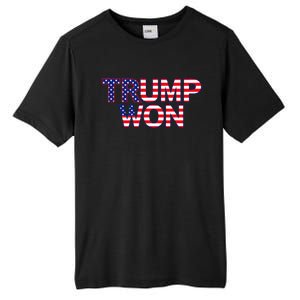 Donald Trump Won 2024 Election Republican Win Trump Won 2024 Tall Fusion ChromaSoft Performance T-Shirt