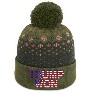 Donald Trump Won 2024 Election Republican Win Trump Won 2024 The Baniff Cuffed Pom Beanie