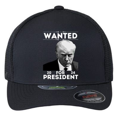 Donald Trump Wanted For President Toos For Women Long Sleeve Flexfit Unipanel Trucker Cap