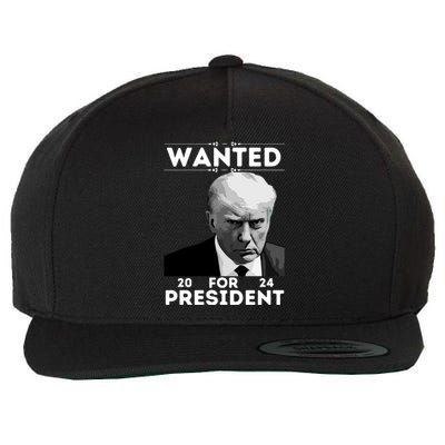 Donald Trump Wanted For President Toos For Women Long Sleeve Wool Snapback Cap