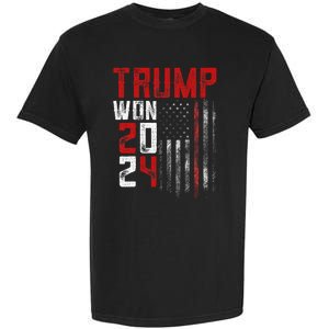 Donald Trump Won 2024 Election Inauguration Garment-Dyed Heavyweight T-Shirt