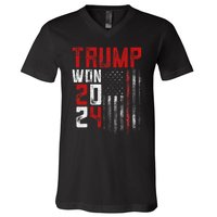 Donald Trump Won 2024 Election Inauguration V-Neck T-Shirt