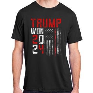 Donald Trump Won 2024 Election Inauguration Adult ChromaSoft Performance T-Shirt