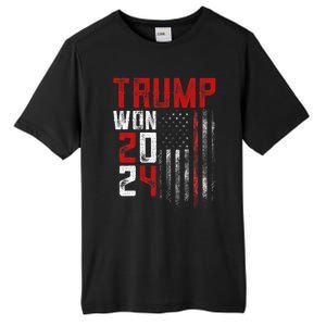 Donald Trump Won 2024 Election Inauguration Tall Fusion ChromaSoft Performance T-Shirt