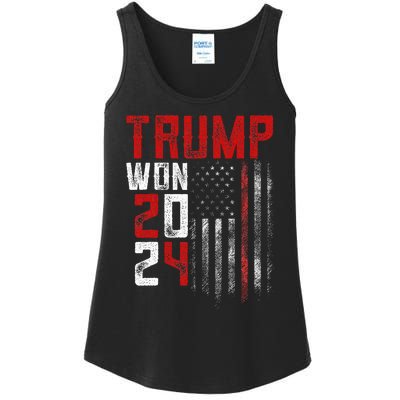 Donald Trump Won 2024 Election Inauguration Ladies Essential Tank