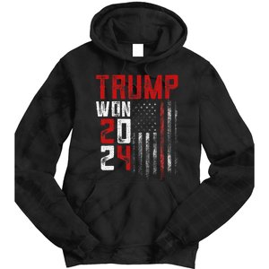 Donald Trump Won 2024 Election Inauguration Tie Dye Hoodie