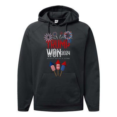 Donald Trump Won 2024 Election Inauguration Performance Fleece Hoodie