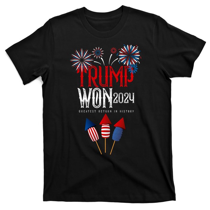 Donald Trump Won 2024 Election Inauguration T-Shirt