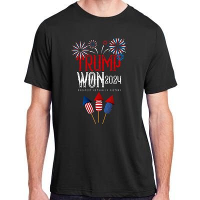 Donald Trump Won 2024 Election Inauguration Adult ChromaSoft Performance T-Shirt