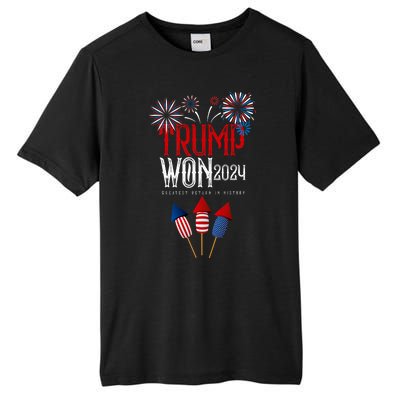 Donald Trump Won 2024 Election Inauguration Tall Fusion ChromaSoft Performance T-Shirt