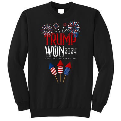 Donald Trump Won 2024 Election Inauguration Tall Sweatshirt